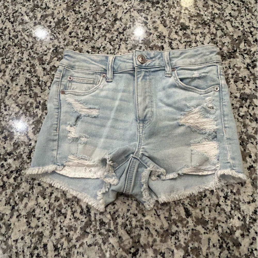 American Eagle High Rise Denim Shorts Size 4